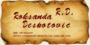 Roksanda Despotović vizit kartica